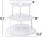 Collapsible Party Tray, 3 Tier, The Decorative Plastic Appetizer Trays Twist Down & Fold Inside, Minimal Storage Space, An Elegant Tray for Serving Sandwiches, Cake, Sliced Cheese and Deli Meat
